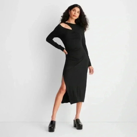 NWT FUTURE COLLECTIVE BLACK CUTOUT DRESS